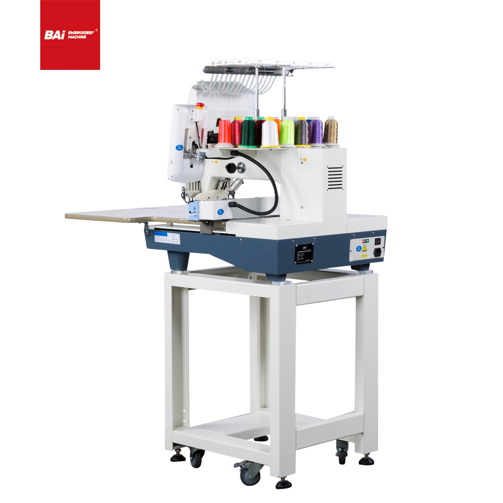 BAI Commercial Industrial Automatic 12/15 Needles Single Head Computer Hat Embroidery Machine