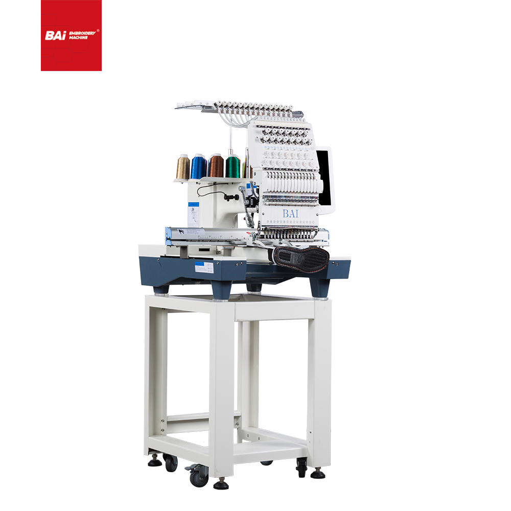 BAI Typical Single-head Industrial Computer Cap Embroidery Machine for Factory