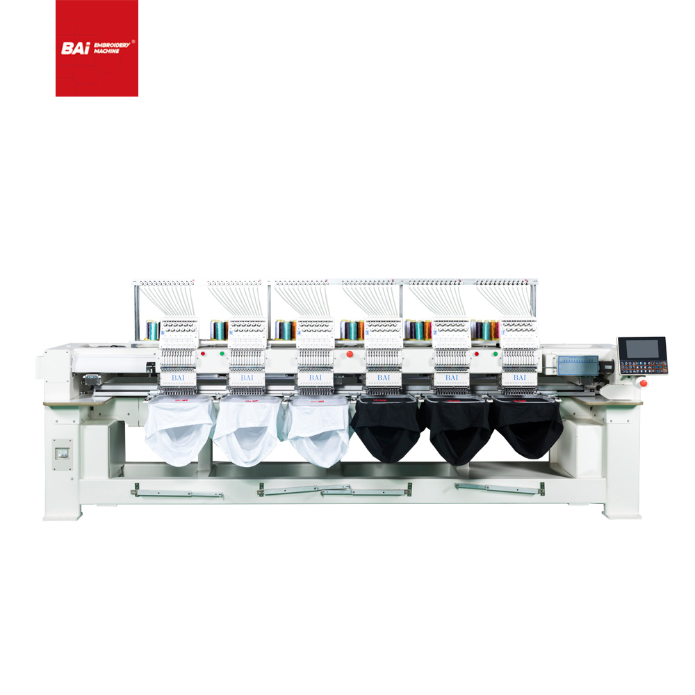 BAI High Speed Industrial Six Heads Computerized Embroidery Machine with New Technology