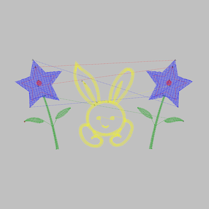 Rabbits And Flowers