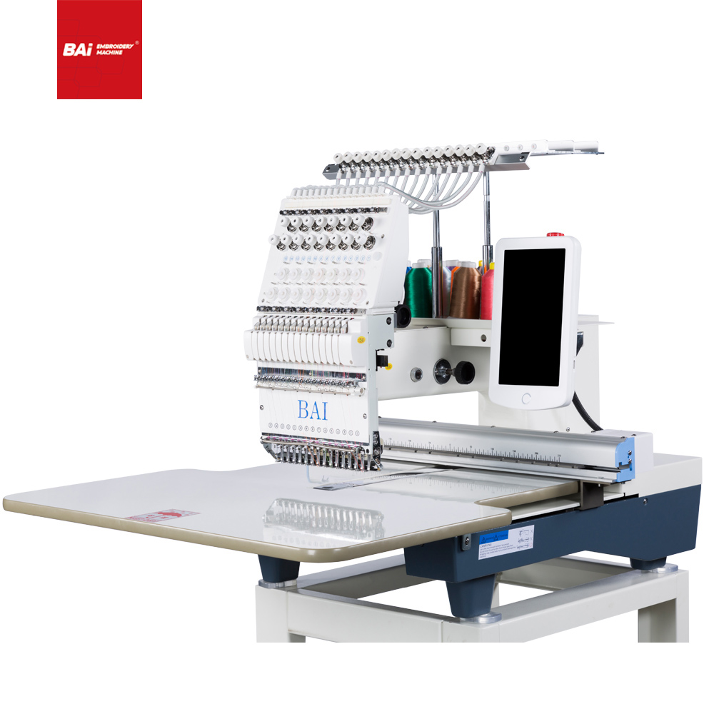 BAI Single Head Industrial Computer Cap Embroidery Machine with High Quality 