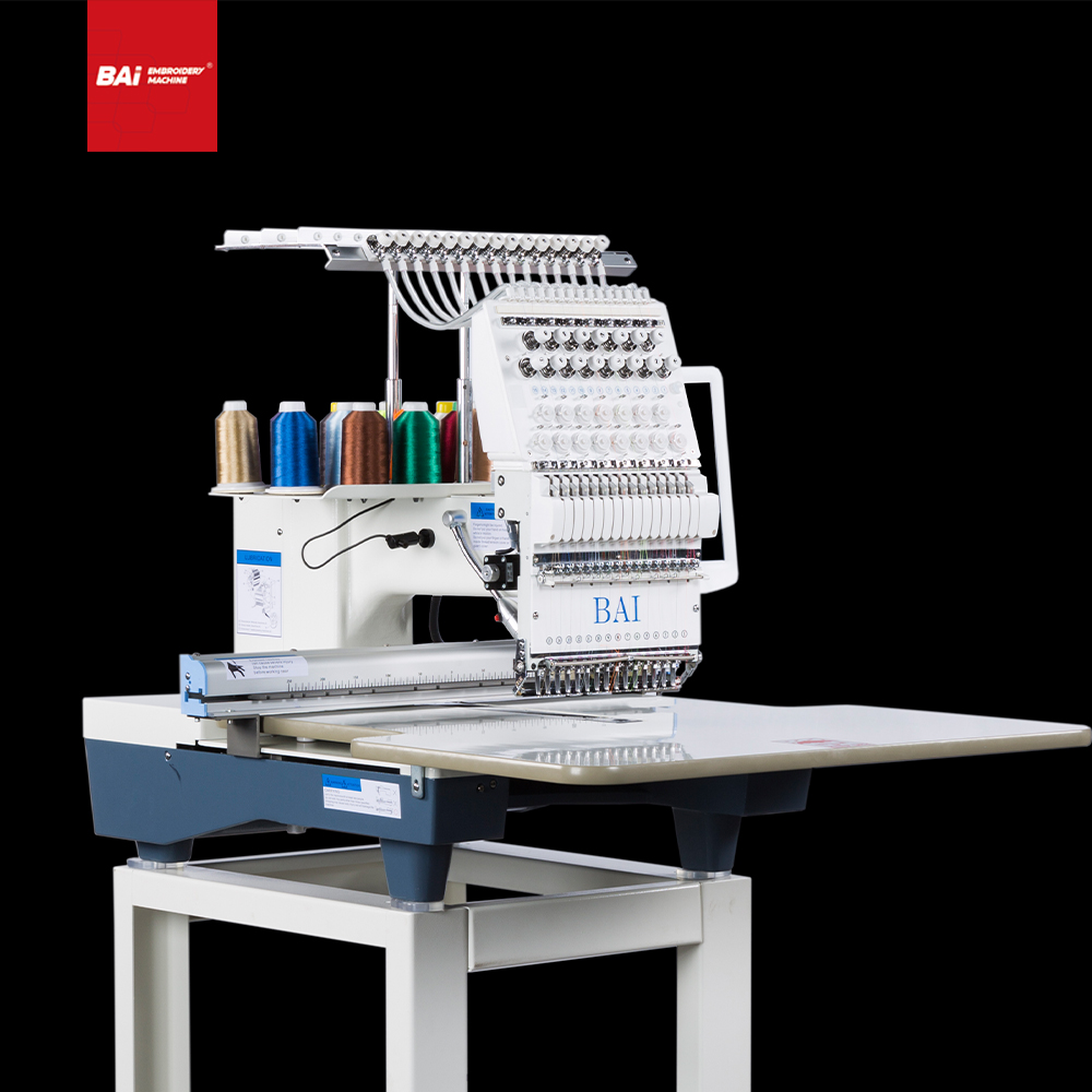 BAI Industrial Single Head Computer Cap Embroidery Machine with High Efficiency