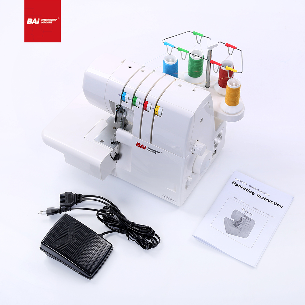 BAI Used Cylinder Bed Overlock Sewing Machine ​for Household Overlock Sewing Machine 703