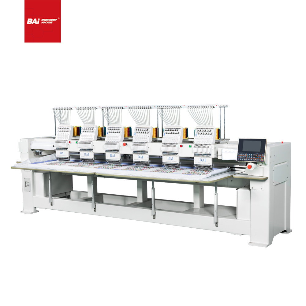 BAI 6 Heads Multifunctional Computerized Embroidery Machine with Automated Operation