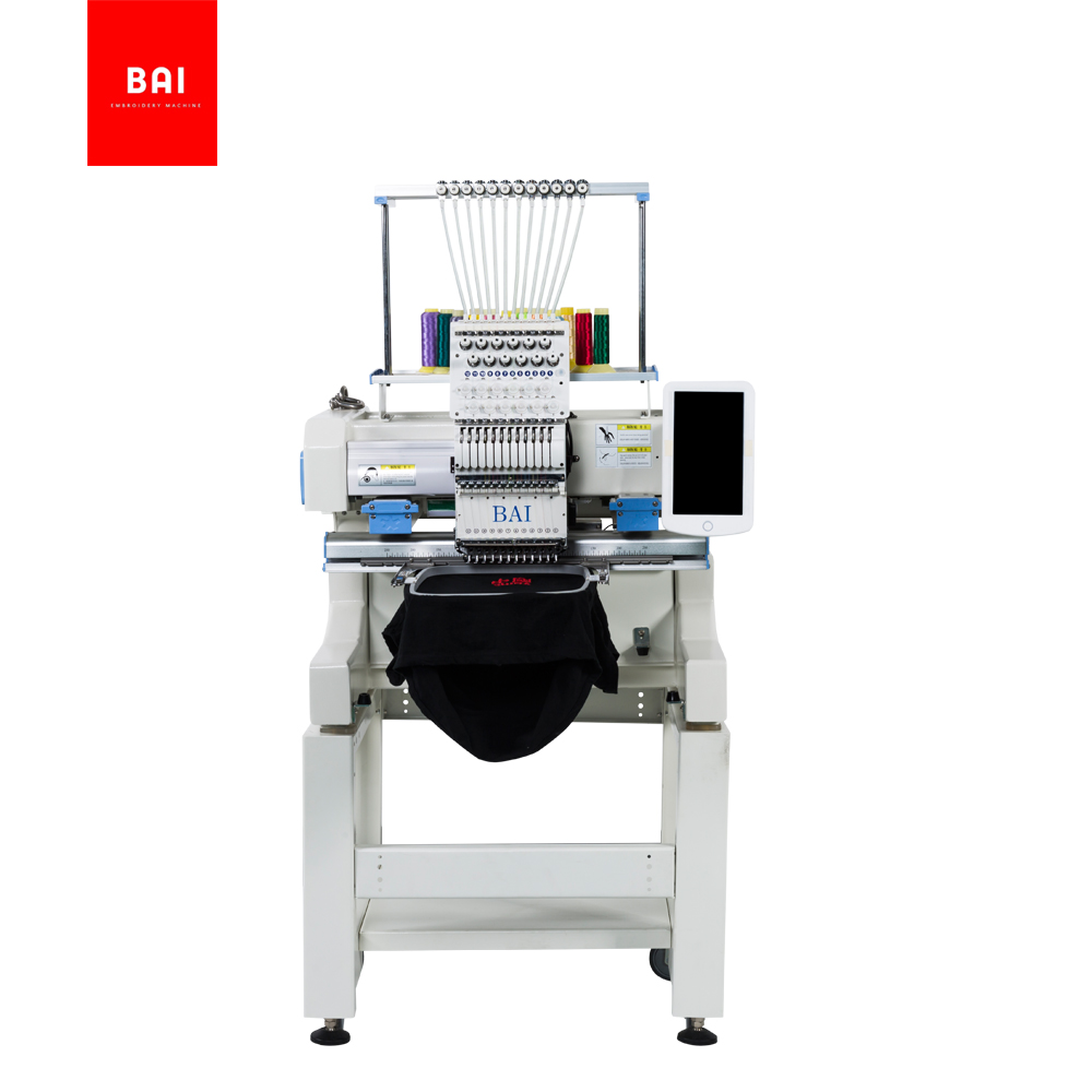 BAI High Speed Industrial Photo Hat Hat Single Head Embroidery Machine Sale for Peru