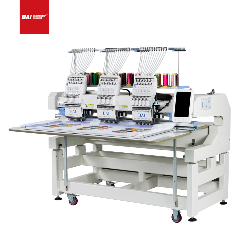 BAI Three Heads Automatic Computerized Embroidery Machine with Automated Operation