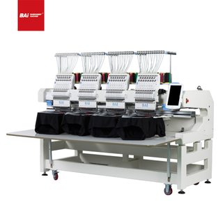 BAI Computerized Four Heads Embroidery Machine with Free Patterns for T-shirt Hat Shoes