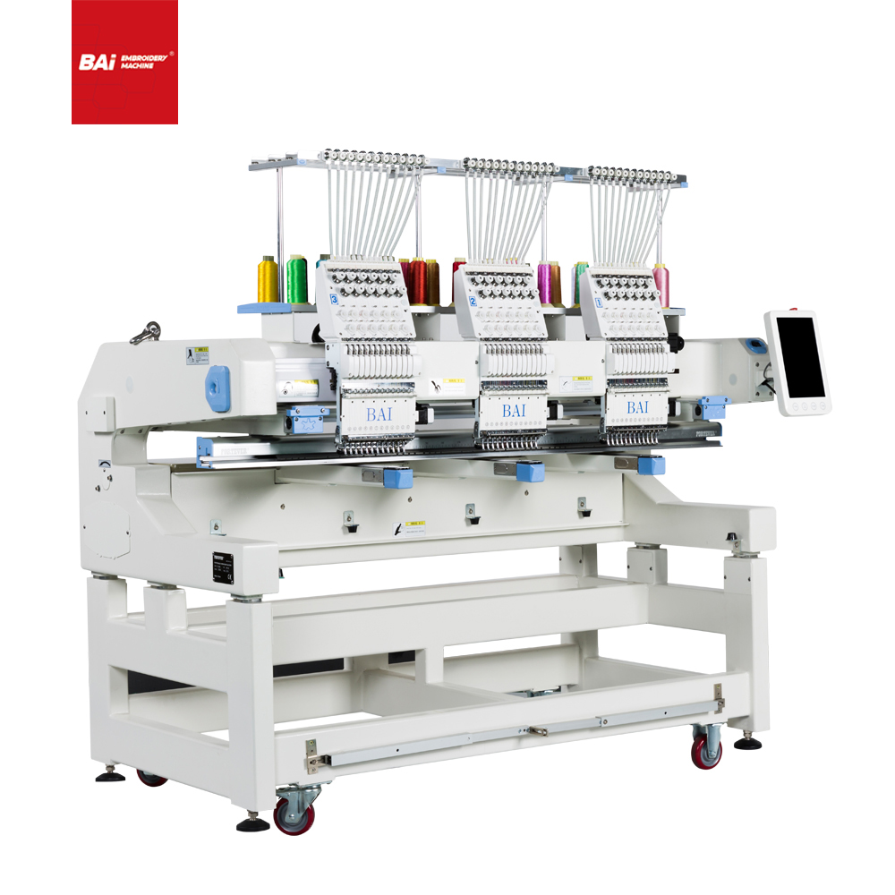 BAI High Speed Cap T-shirt Flat Computer Embroidery Machine with Automated Operation