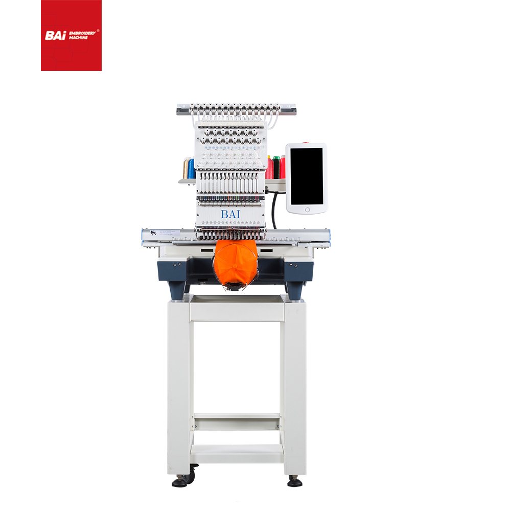 BAI Typical Single-head Industrial Computer Cap Embroidery Machine for Factory