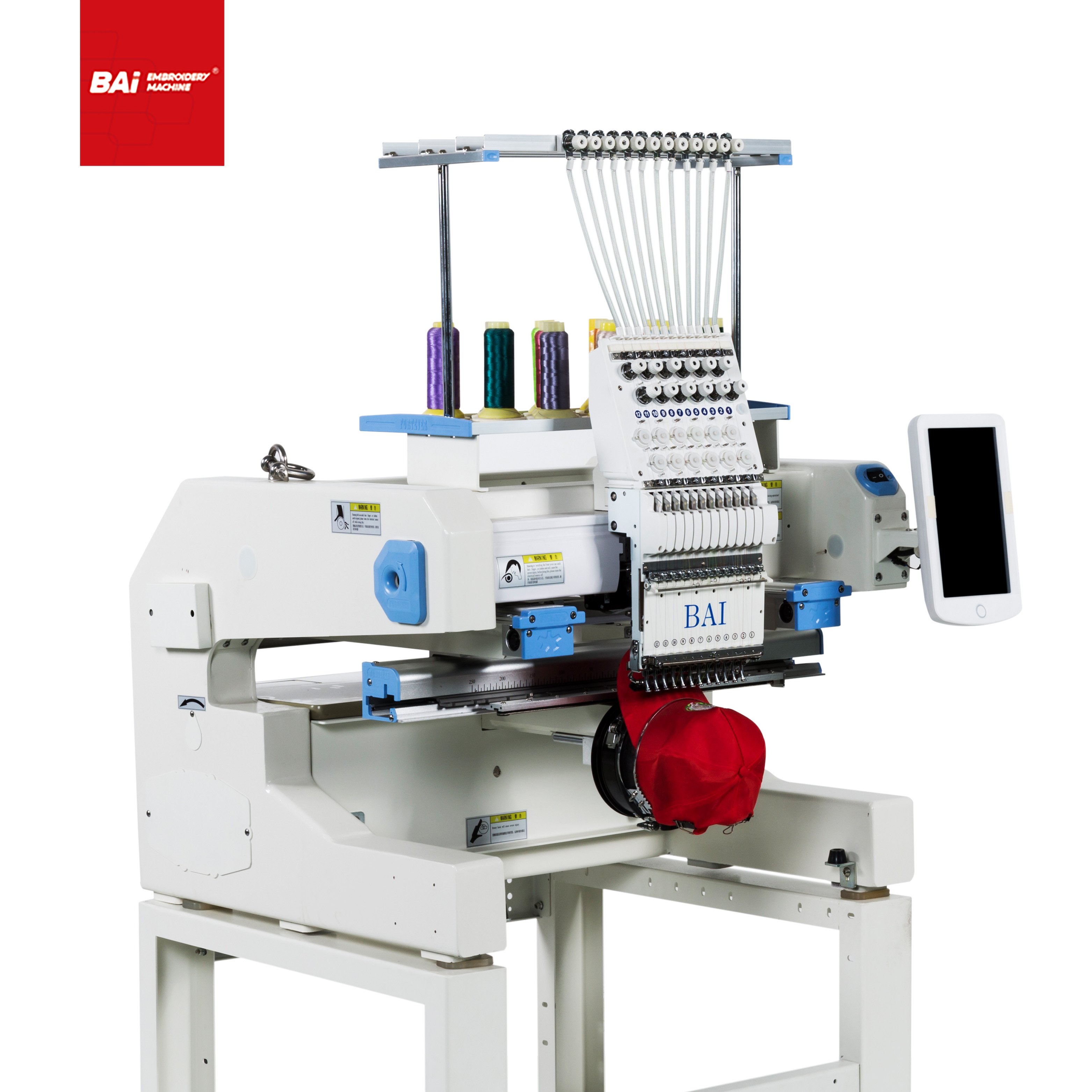 BAI High Performance New 10" Touch Screen Computer Single Head Flat T Shirt Embroidery Machines
