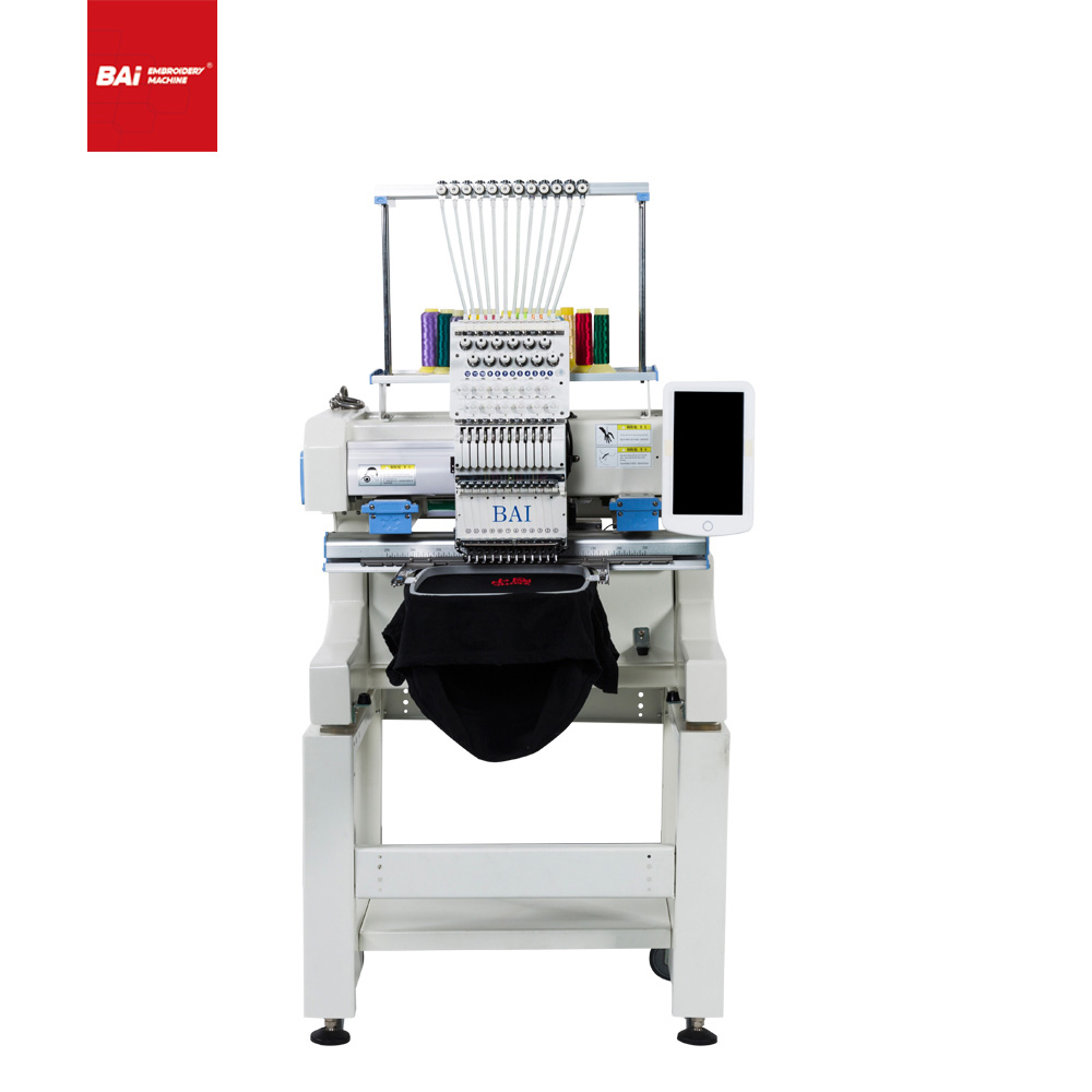 BAI Twelve Color Embroidery Machine for Machine Embroidery Dress Designs with Computer