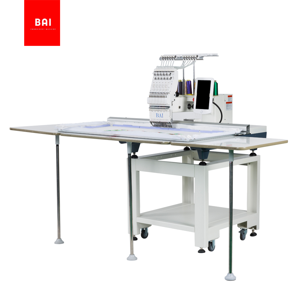 BAI Fast Delivery Single Head Embroidery Machine for Dresses Towel Hat T-shirt Garment
