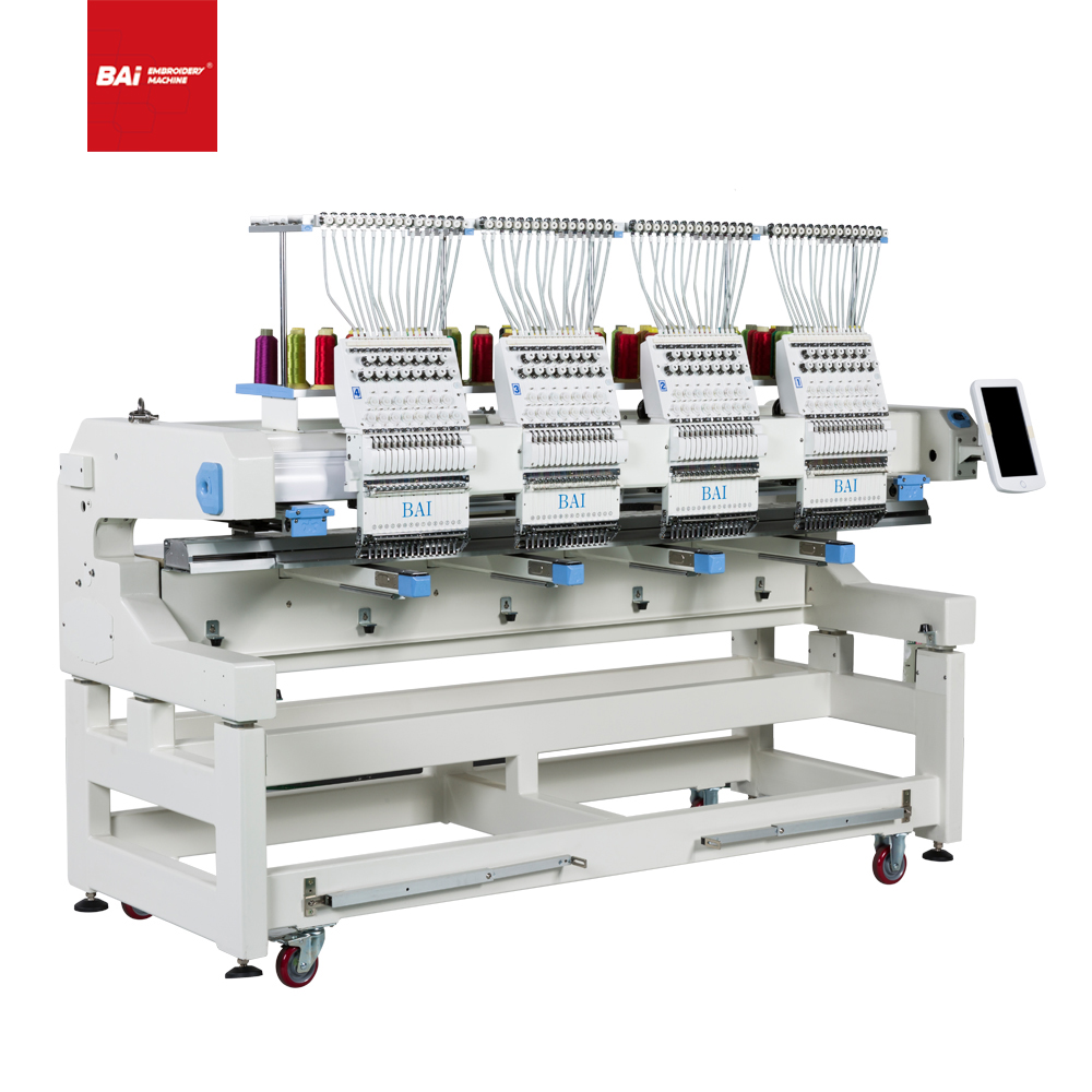 BAI High Efficiency And Multifunctional 4 Heads Factory Computerized Embroidery Machine