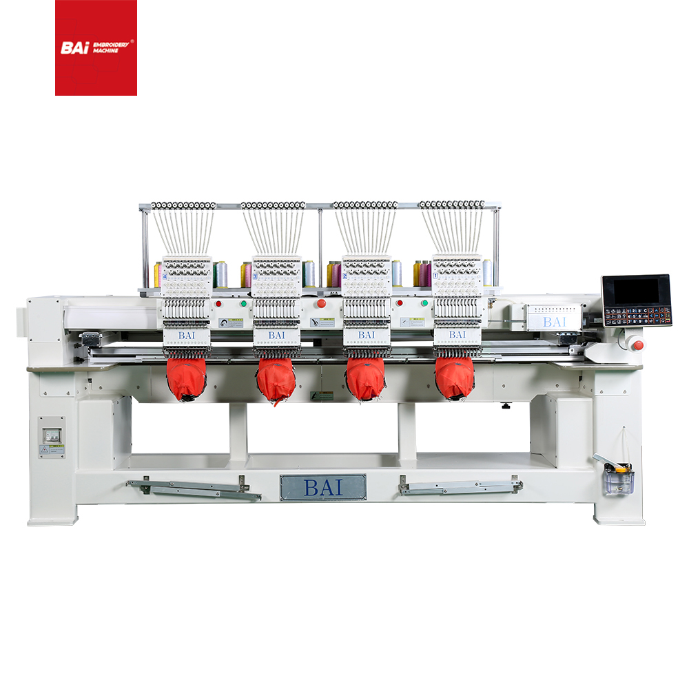 BAI High Speed 4 Heads 12 Needles Computer Embroidery Machine for Commercial 