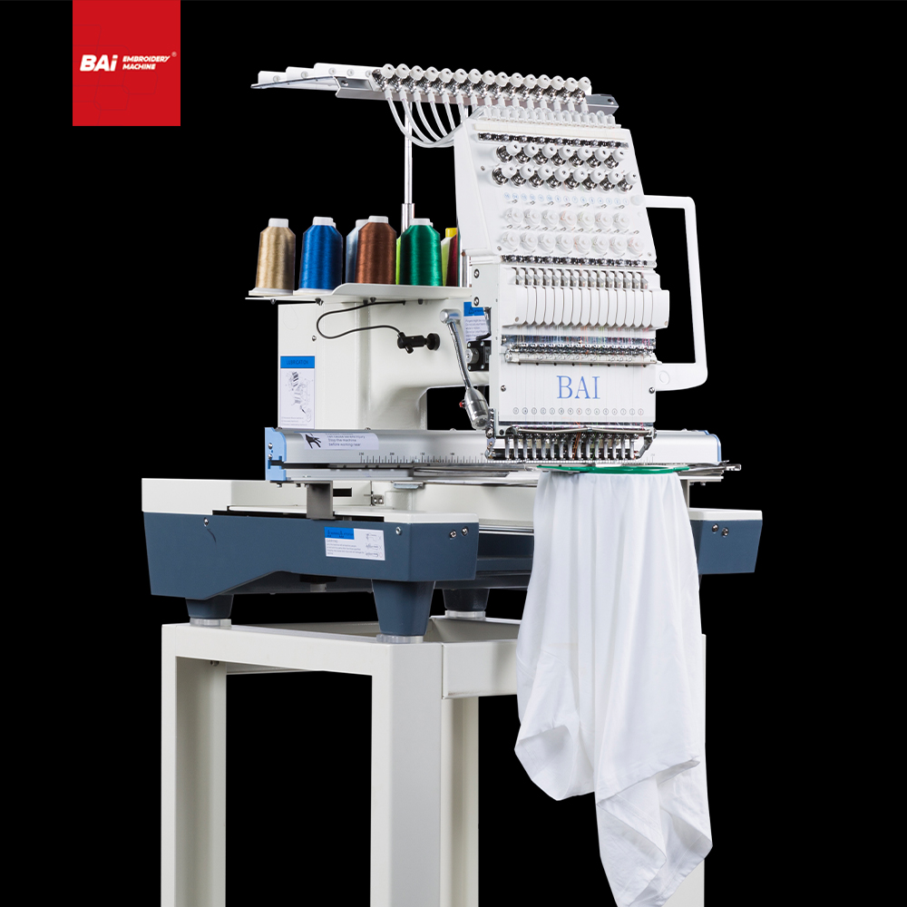 BAI High Speed Home Use 300*500mm 12 Needles Computer Embroidery Machine for Factory