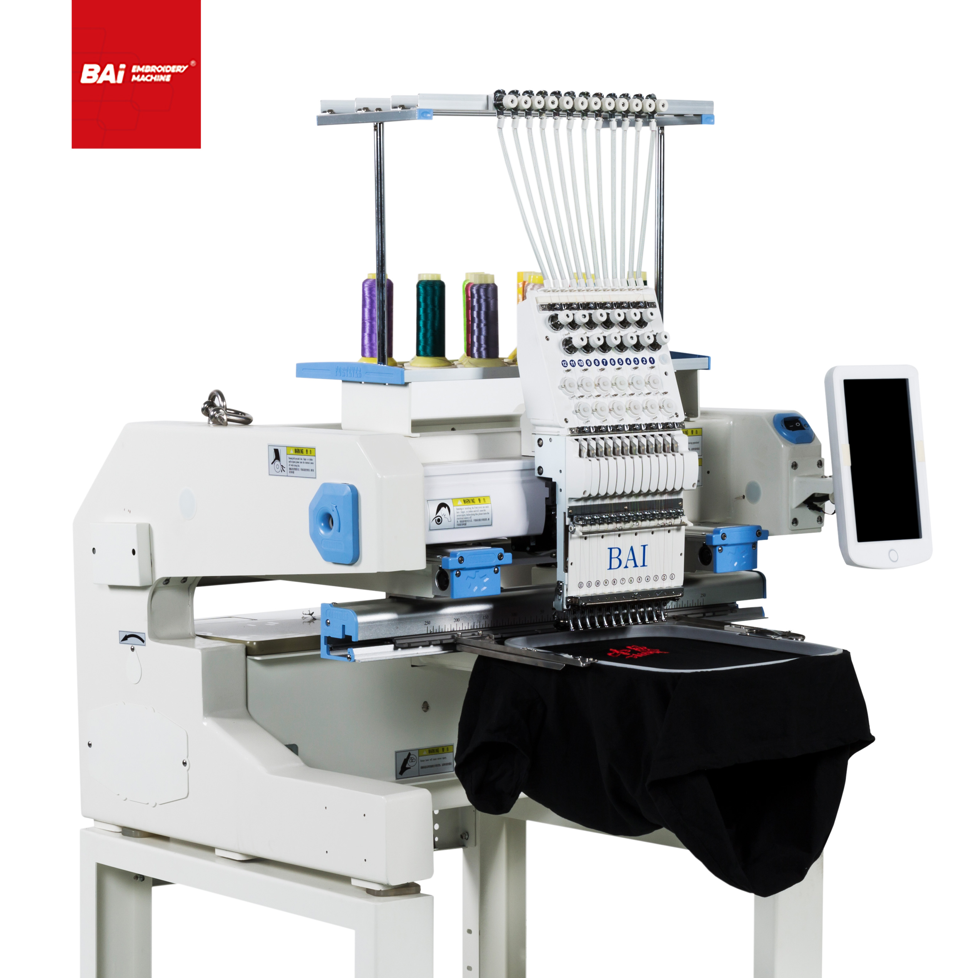 BAI Computer T-shirt Embroidery Machine for Cap/tshirt with Garment