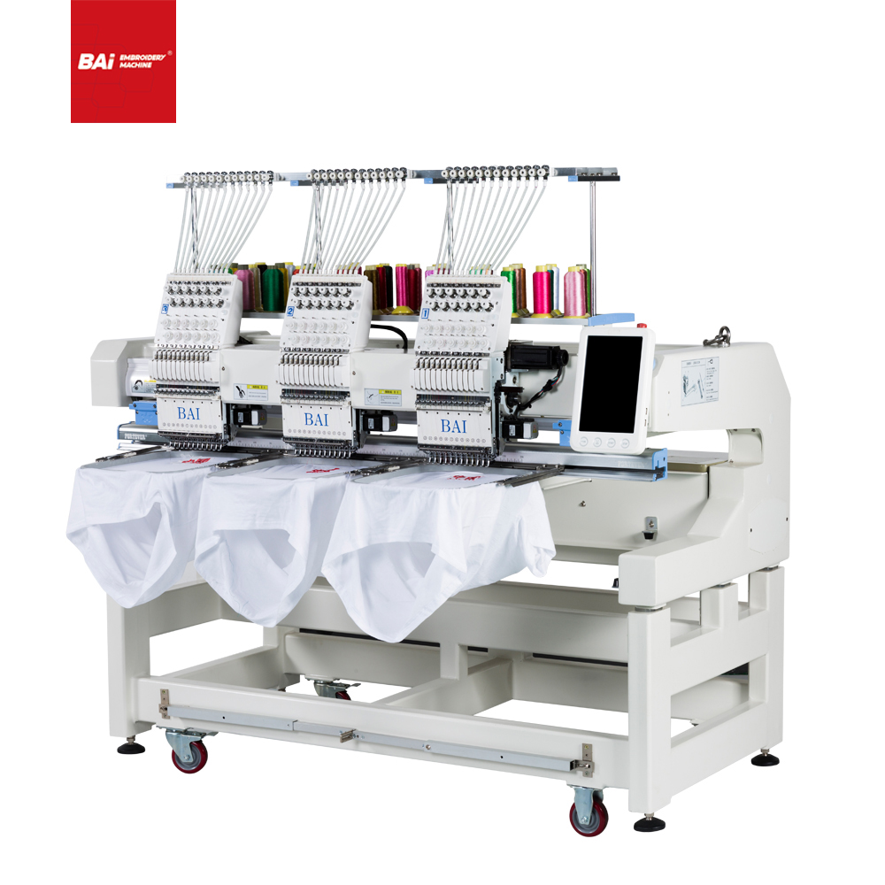 BAI 3 Heads High Quality Cap Embroidery Machine with Latest Technology