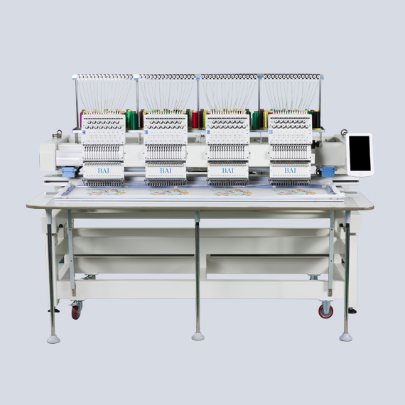 BAI 4 Heads 12 Needles Computerized Industrial Embroidery Machine for ...