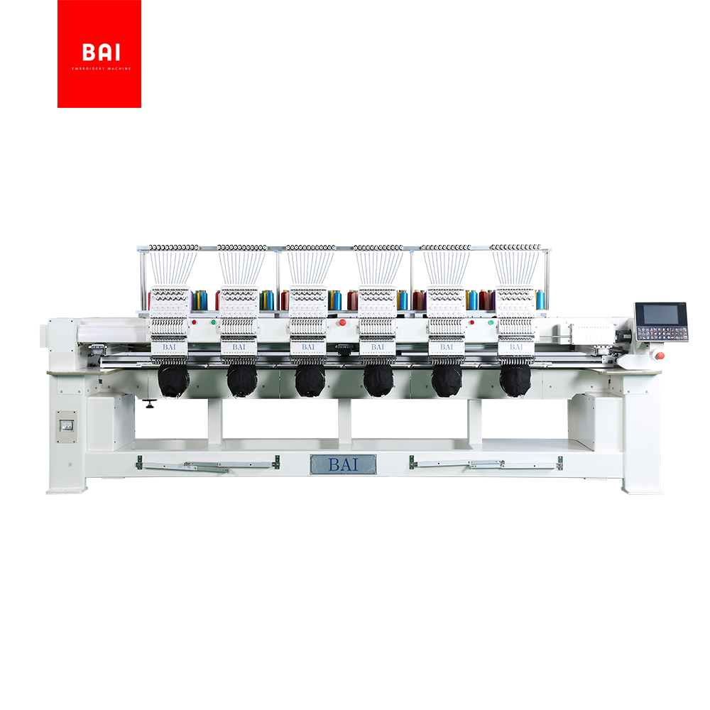BAI Factory Price Commercial Industrial 12 Needle 6 Heads Computerized Embroidery Machine Price