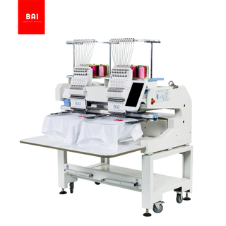 BAI Double Head Multifunction Flat Hat T Shirt Embroidery Machine with 12/15 Needles