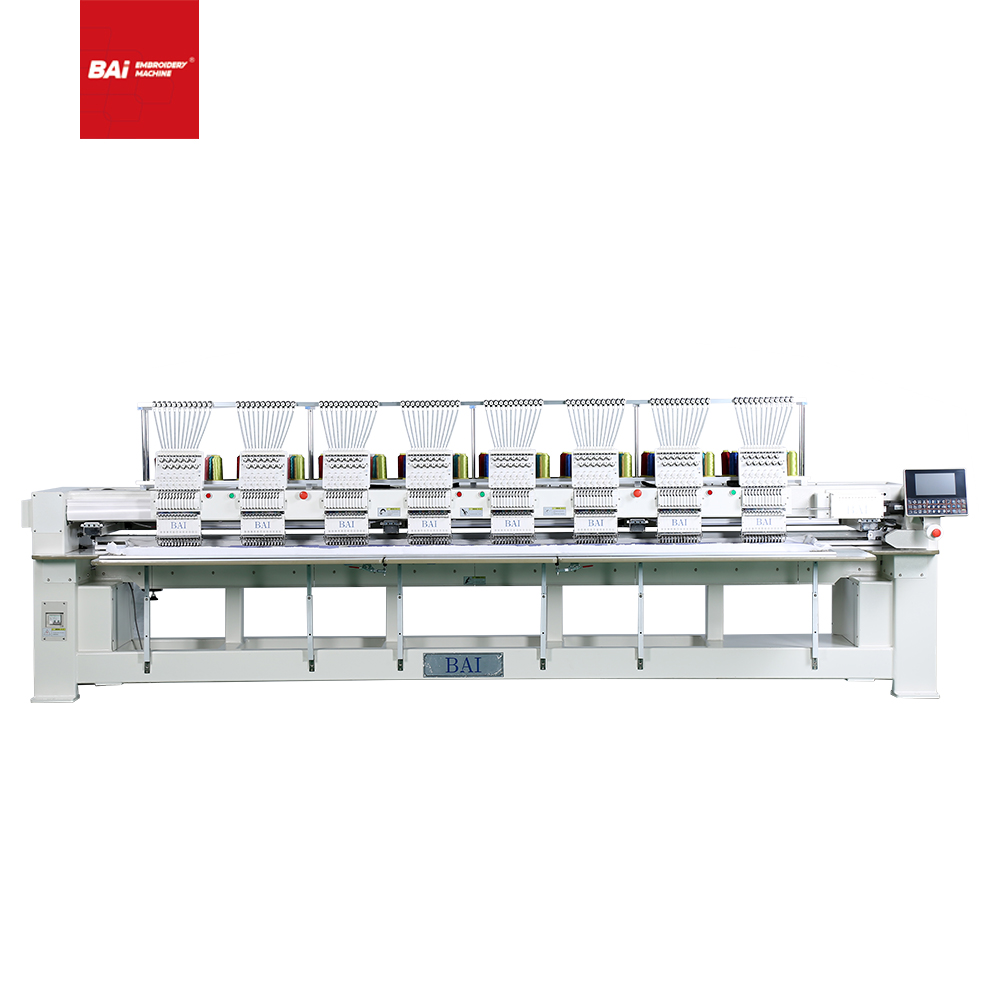 BAI 1000rpm Multi Heads High Speed 8 Heads Embroidery Machine for Garment
