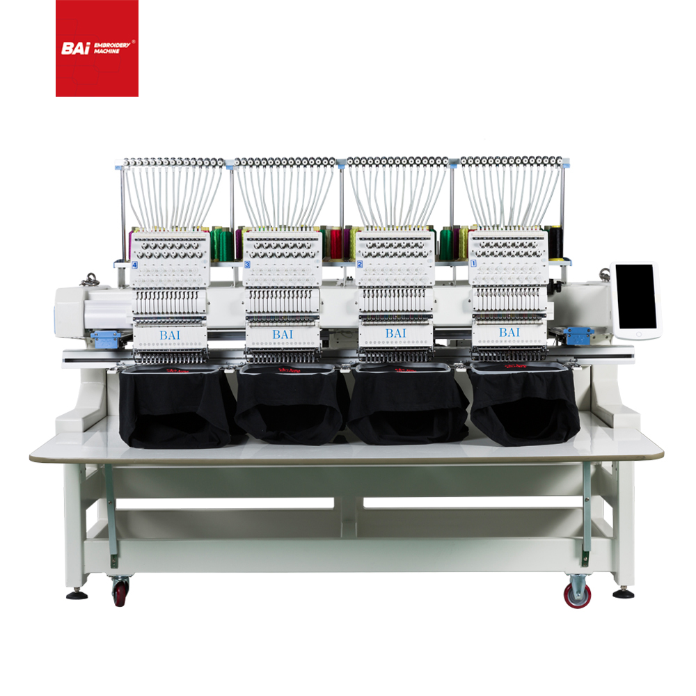 BAI High Efficiency And Multifunctional 4 Heads Factory Computerized Embroidery Machine